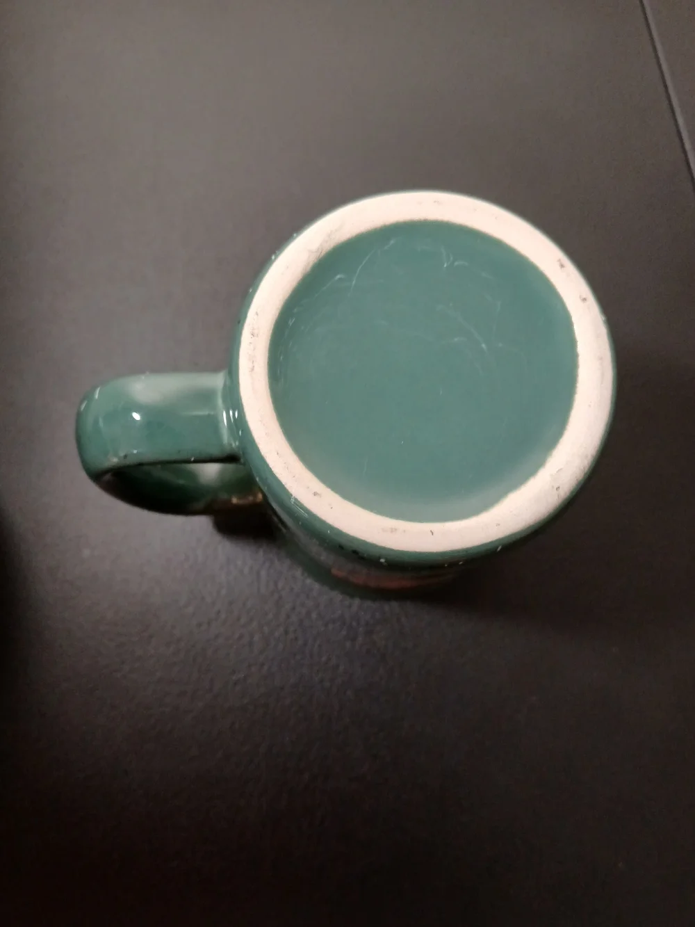 FAMU Green Speckled Ceramic Mug with Orange Logo